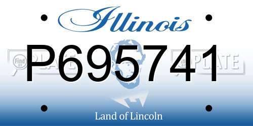 P695741 Illinois License Plate