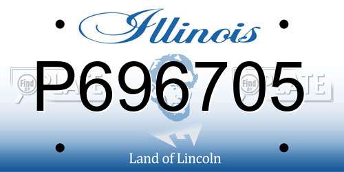 P696705 Illinois License Plate