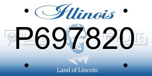 P697820 Illinois License Plate