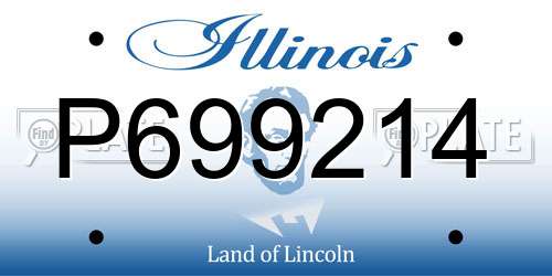P699214 Illinois License Plate