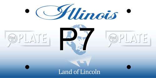P7 Illinois License Plate