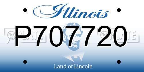 P707720 Illinois License Plate