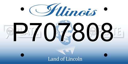 P707808 Illinois License Plate