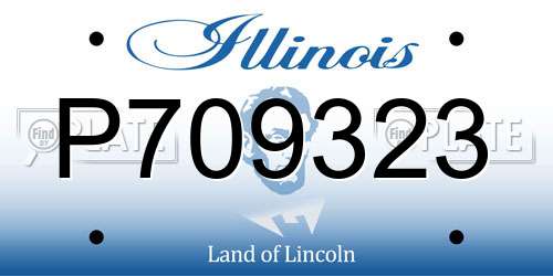 P709323 Illinois License Plate