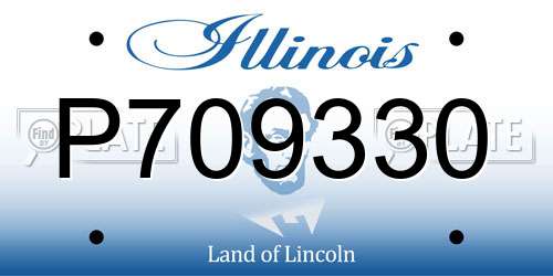 P709330 Illinois License Plate