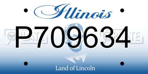P709634 Illinois License Plate