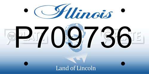 P709736 Illinois License Plate