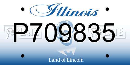 P709835 Illinois License Plate