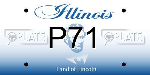 P71 Illinois License Plate