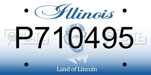 P710495 Illinois License Plate