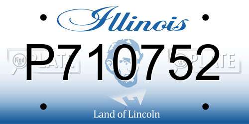 P710752 Illinois License Plate