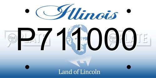 P711000 Illinois License Plate