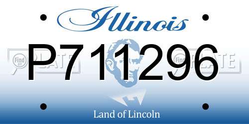 P711296 Illinois License Plate