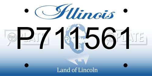 P711561 Illinois License Plate