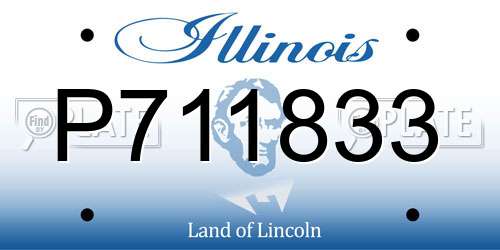 P711833 Illinois License Plate