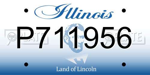 P711956 Illinois License Plate