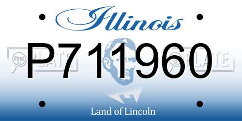 P711960 Illinois License Plate