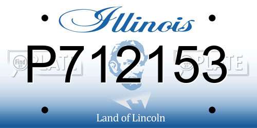 P712153 Illinois License Plate