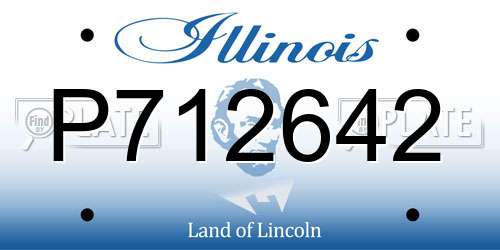 P712642 Illinois License Plate