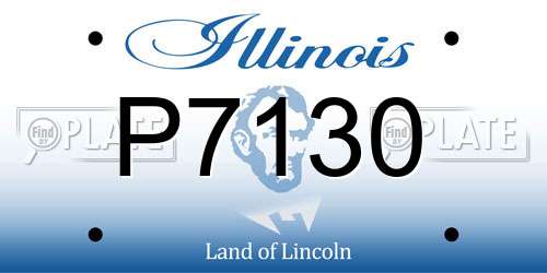 P7130 Illinois License Plate