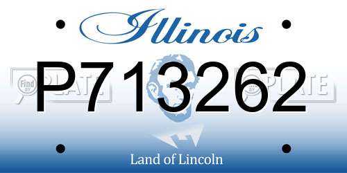 P713262 Illinois License Plate