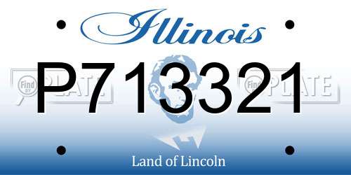 P713321 Illinois License Plate