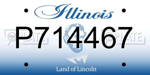 P714467 Illinois License Plate