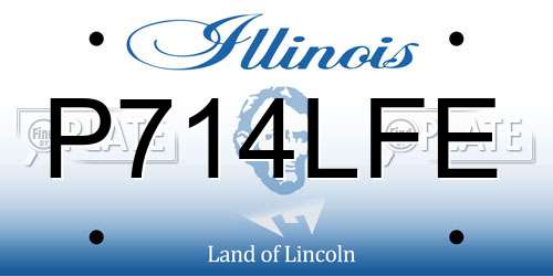 P714LFE Illinois License Plate