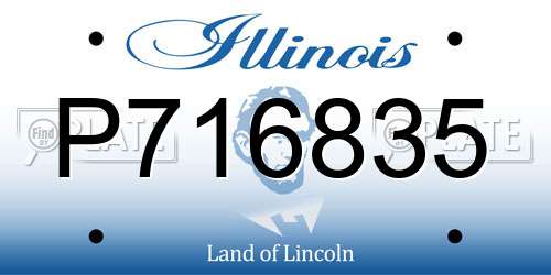 P716835 Illinois License Plate