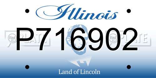 P716902 Illinois License Plate