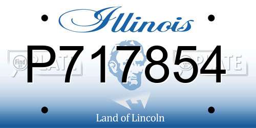 P717854 Illinois License Plate