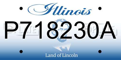P718230A Illinois License Plate