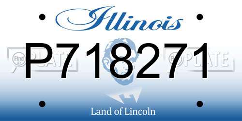 P718271 Illinois License Plate