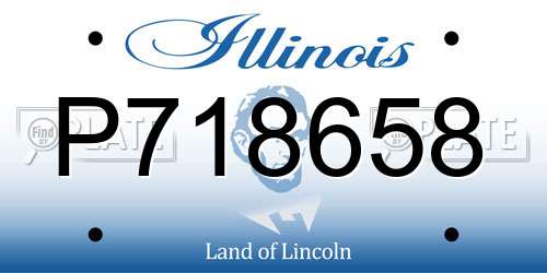 P718658 Illinois License Plate