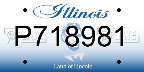 P718981 Illinois License Plate