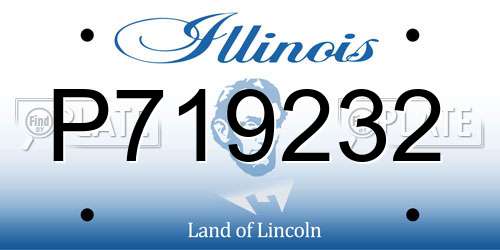 P719232 Illinois License Plate