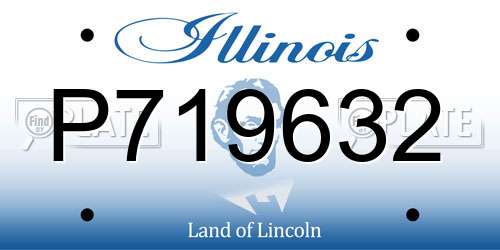 P719632 Illinois License Plate