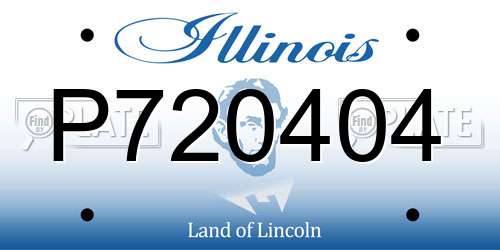 P720404 Illinois License Plate