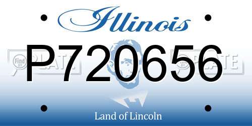 P720656 Illinois License Plate