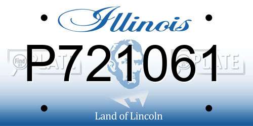 P721061 Illinois License Plate