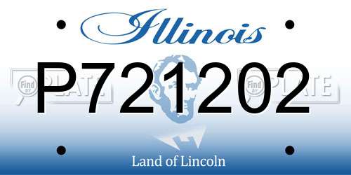 P721202 Illinois License Plate