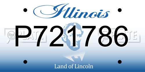 P721786 Illinois License Plate