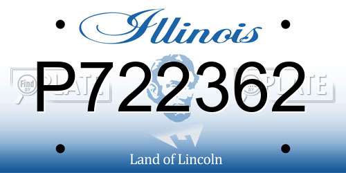 P722362 Illinois License Plate