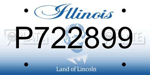 P722899 Illinois License Plate