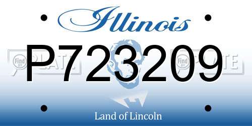 P723209 Illinois License Plate