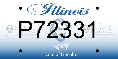 P72331 Illinois License Plate