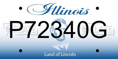 P72340G Illinois License Plate