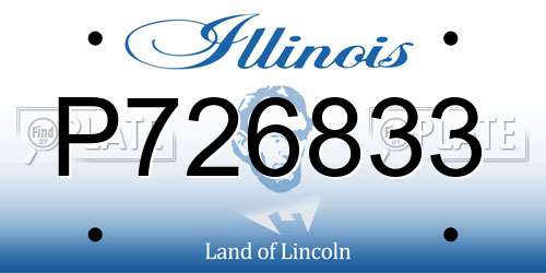 P726833 Illinois License Plate