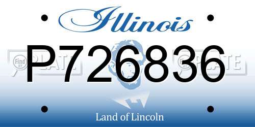 P726836 Illinois License Plate