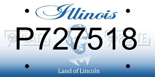 P727518 Illinois License Plate